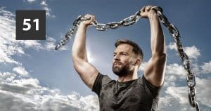 51 Links Digital Marketing illustrated by man holding chain aloft